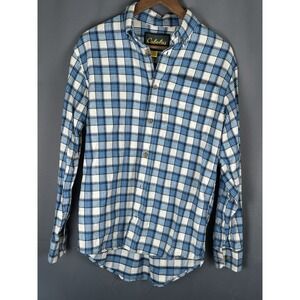 Cabela Long Sleeve Blue Flannel Small Button Down